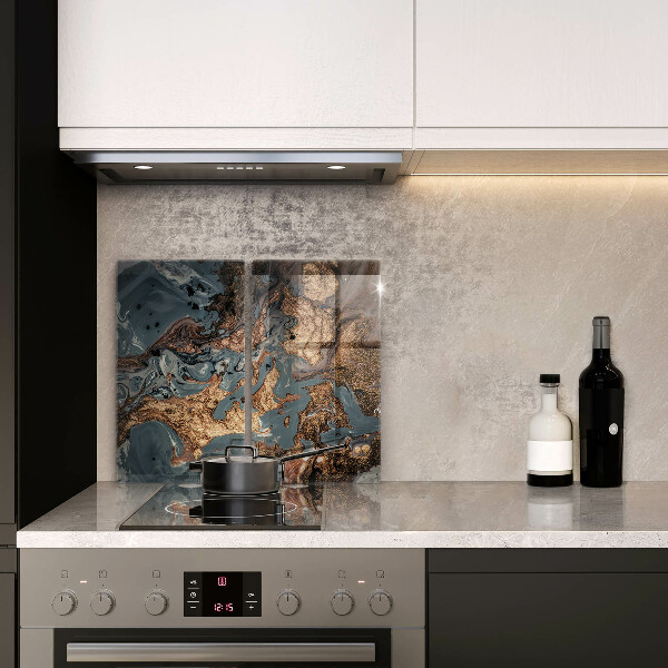 Zaščitna plošča za štedilnik Struktura zlate kamnine