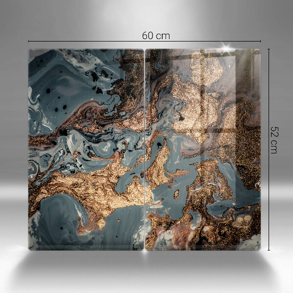 Zaščitna plošča za štedilnik Struktura zlate kamnine