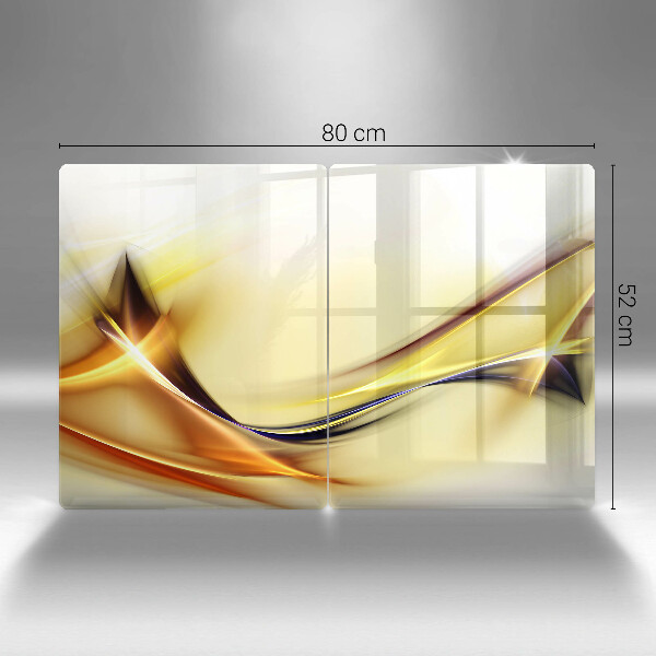 Stenska zaščitna plošča za štedilnik Abstraktne črte svetlobe