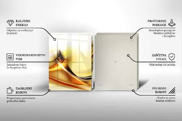Stenska zaščitna plošča za štedilnik Abstraktne črte svetlobe