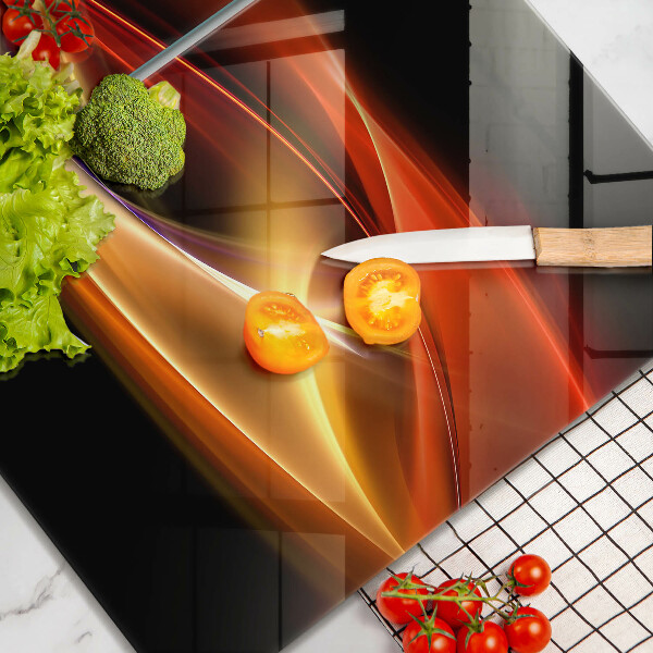 Zaščitna plošča za štedilnik Abstraktni dim in svetloba