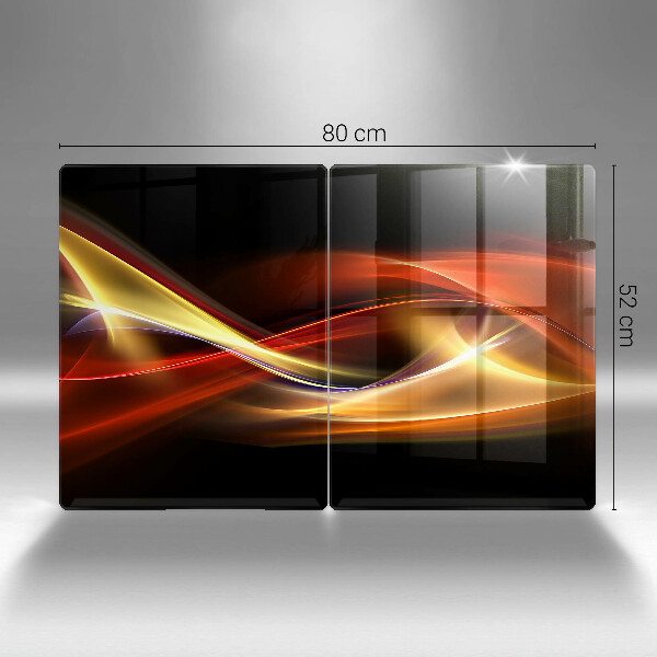 Zaščitna plošča za štedilnik Abstraktni dim in svetloba