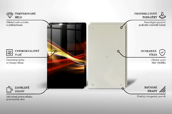 Zaščitna plošča za štedilnik Abstraktni dim in svetloba