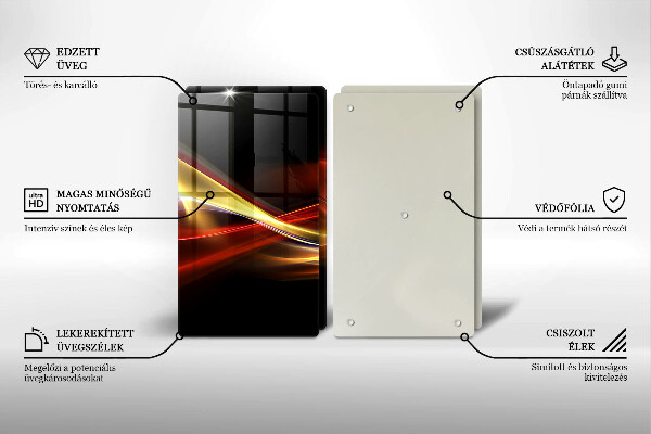 Zaščitna plošča za štedilnik Abstraktni dim in svetloba