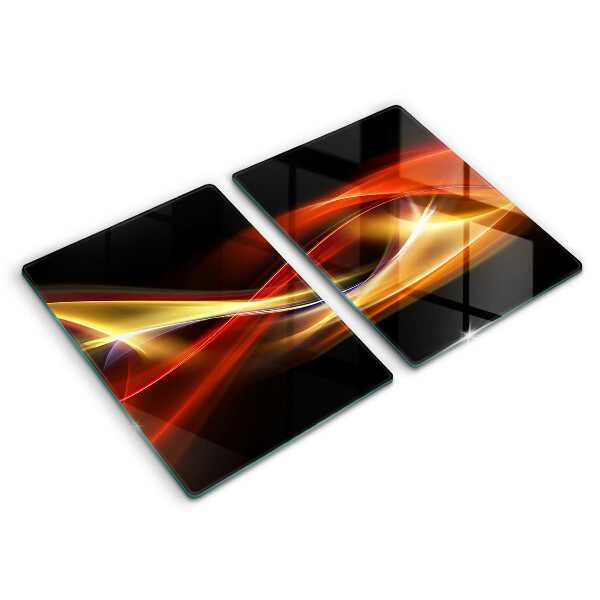 Zaščitna plošča za štedilnik Abstraktni dim in svetloba