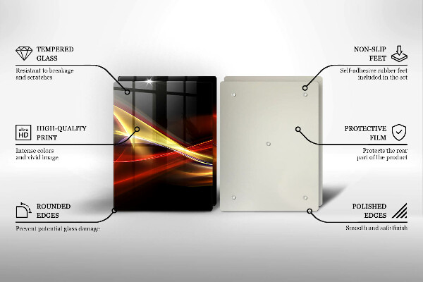 Zaščitna plošča za štedilnik Abstraktni dim in svetloba