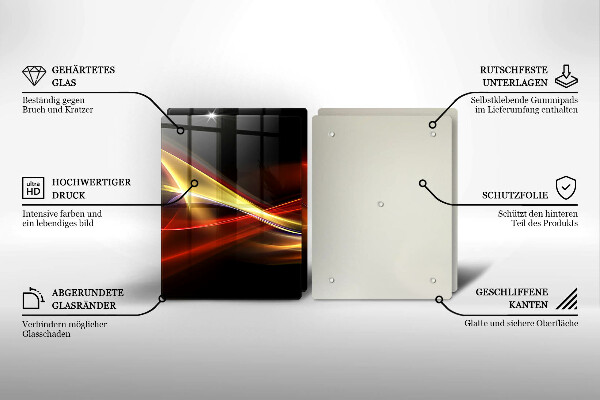 Zaščitna plošča za štedilnik Abstraktni dim in svetloba