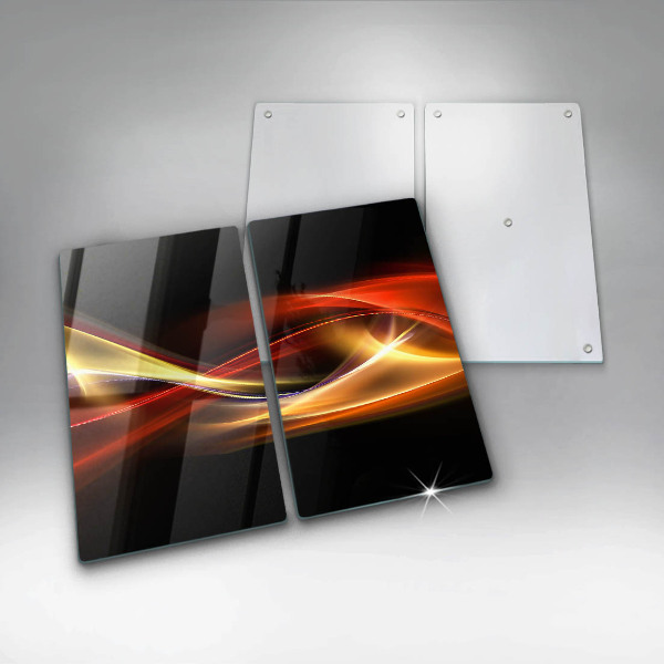 Zaščitna plošča za štedilnik Abstraktni dim in svetloba