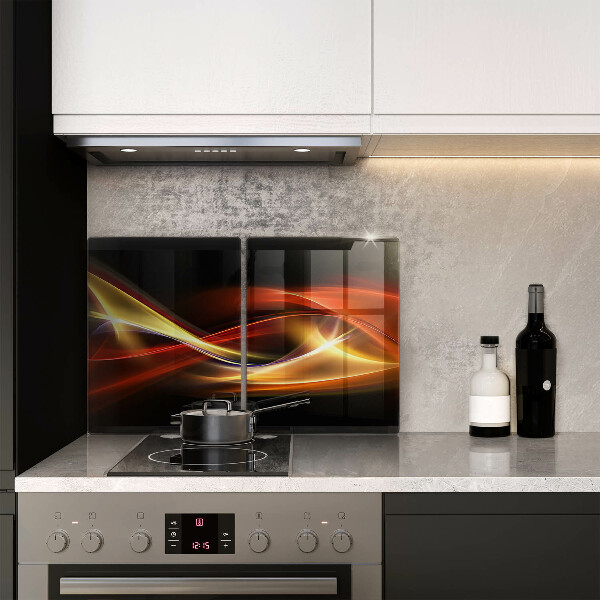 Zaščitna plošča za štedilnik Abstraktni dim in svetloba