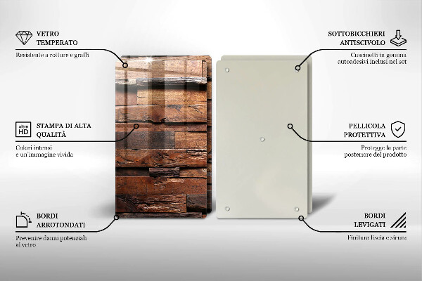 Zaščitna plošča za štedilnik Dekorativne lesene plošče