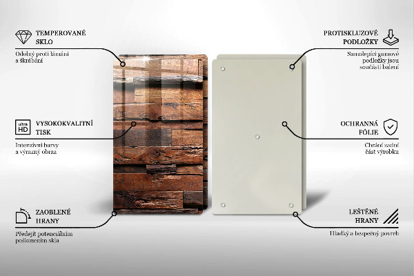 Zaščitna plošča za štedilnik Dekorativne lesene plošče