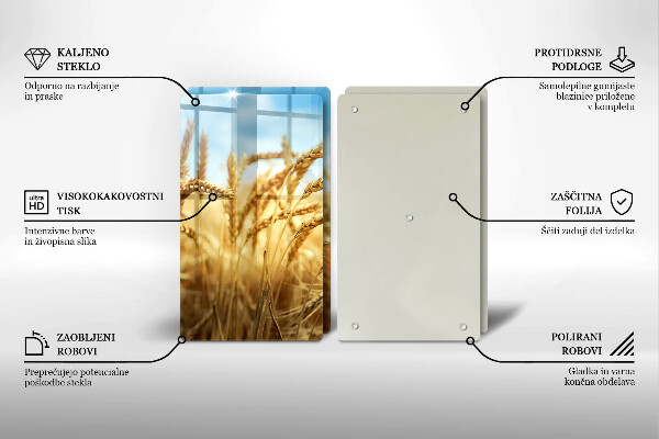 Zaščitna plošča za štedilnik Klasje žit na polju