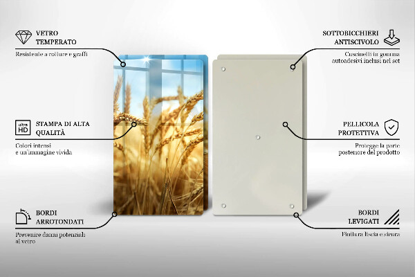 Zaščitna plošča za štedilnik Klasje žit na polju