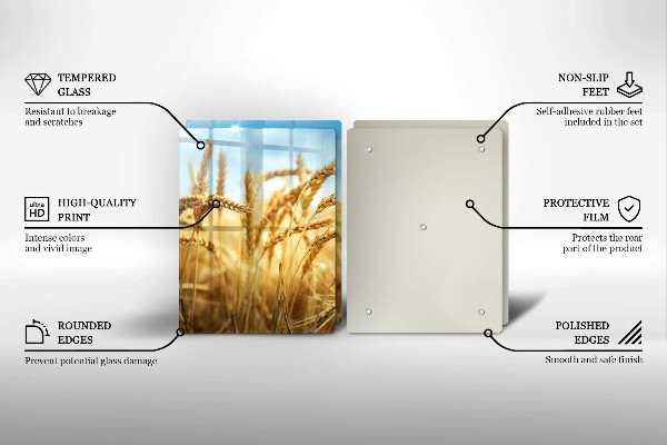 Zaščitna plošča za štedilnik Klasje žit na polju