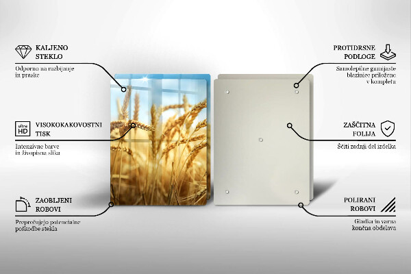 Zaščitna plošča za štedilnik Klasje žit na polju