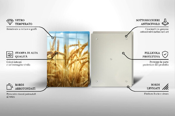 Zaščitna plošča za štedilnik Klasje žit na polju