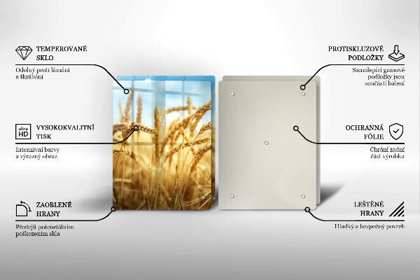 Zaščitna plošča za štedilnik Klasje žit na polju