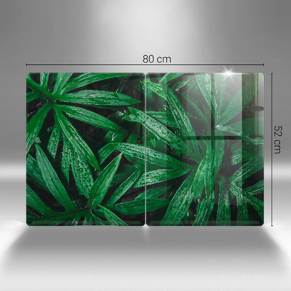 Zaščitna plošča za štedilnik Listi rastlin