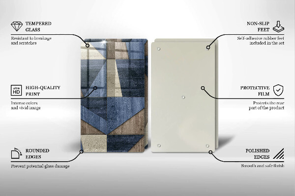 Zaščitna plošča za štedilnik Geometrijska abstrakcija