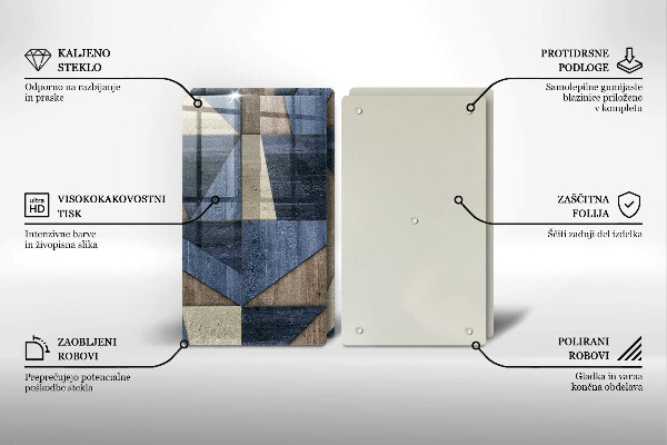 Zaščitna plošča za štedilnik Geometrijska abstrakcija