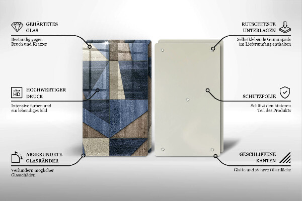 Zaščitna plošča za štedilnik Geometrijska abstrakcija