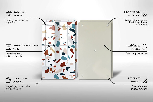 Zaščitna plošča za štedilnik Dekorativni kamen