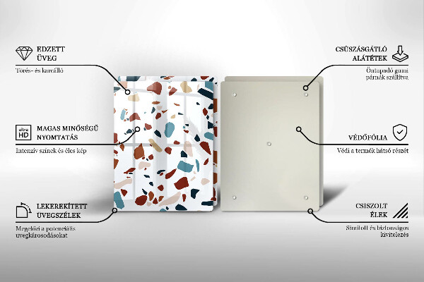 Zaščitna plošča za štedilnik Dekorativni kamen