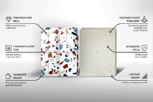 Zaščitna plošča za štedilnik Dekorativni kamen