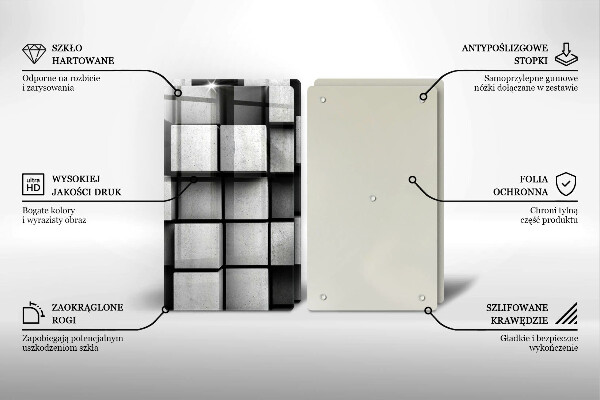 Zaščitna plošča za štedilnik 3D geometrijsko ozadje