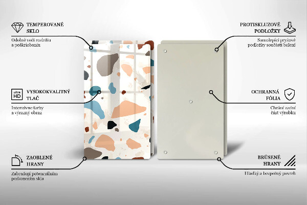 Zaščitna plošča za štedilnik Dekorativna kamenina