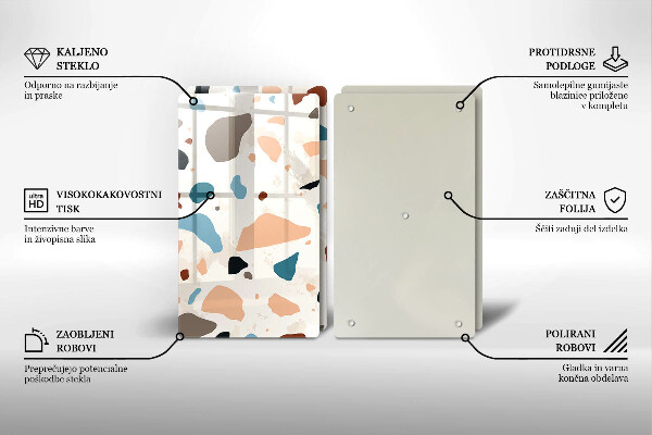 Zaščitna plošča za štedilnik Dekorativna kamenina