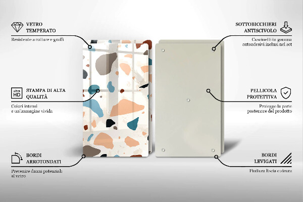 Zaščitna plošča za štedilnik Dekorativna kamenina