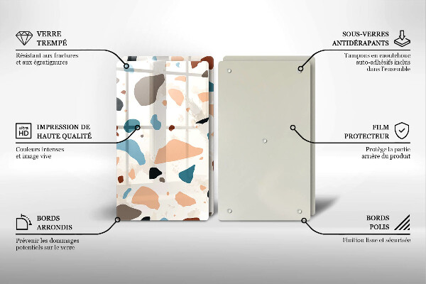 Zaščitna plošča za štedilnik Dekorativna kamenina