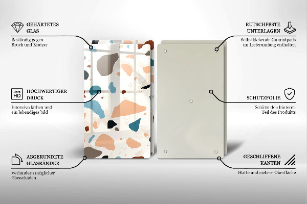 Zaščitna plošča za štedilnik Dekorativna kamenina