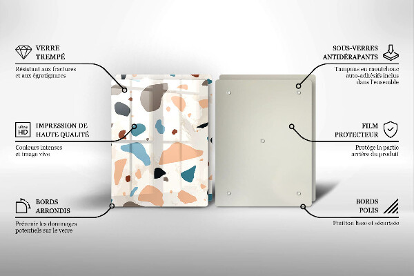 Zaščitna plošča za štedilnik Dekorativna kamenina