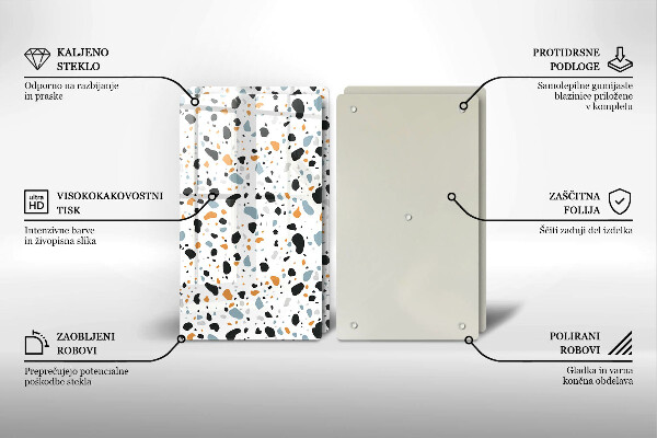 Zaščitna plošča za štedilnik Dekorativna kamenina