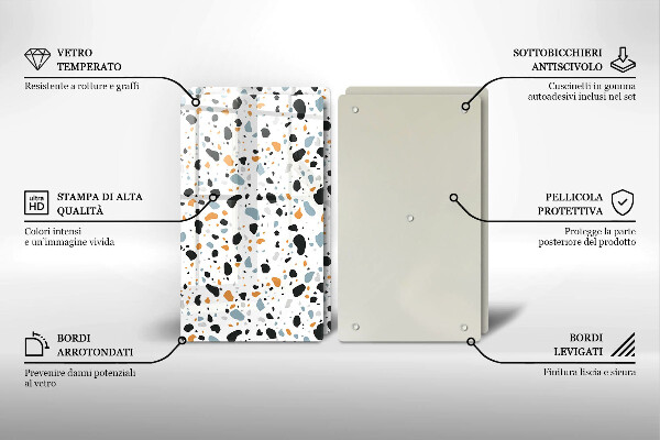 Zaščitna plošča za štedilnik Dekorativna kamenina