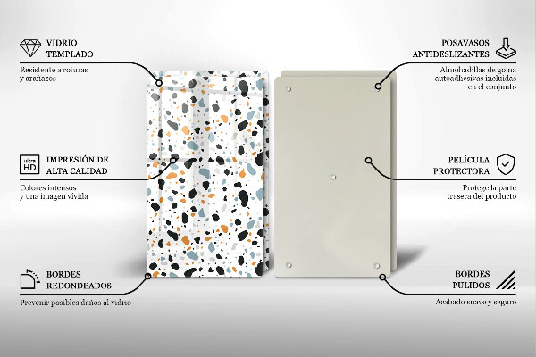 Zaščitna plošča za štedilnik Dekorativna kamenina