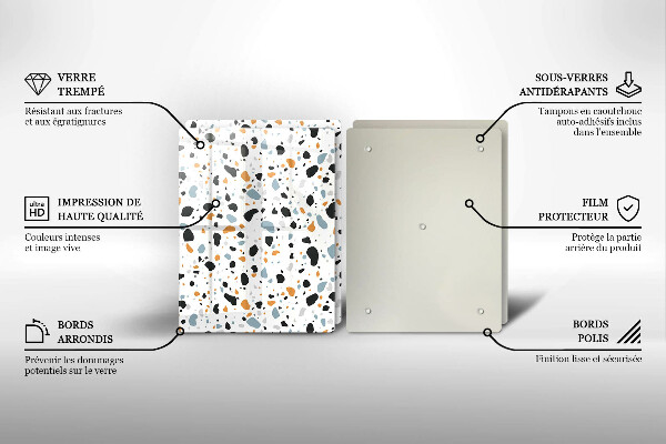 Zaščitna plošča za štedilnik Dekorativna kamenina