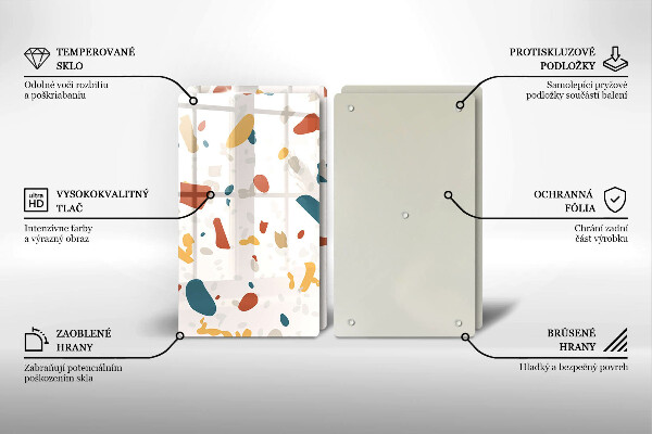 Zaščitna plošča za štedilnik Dekorativna kamenina