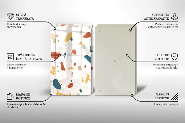 Zaščitna plošča za štedilnik Dekorativna kamenina