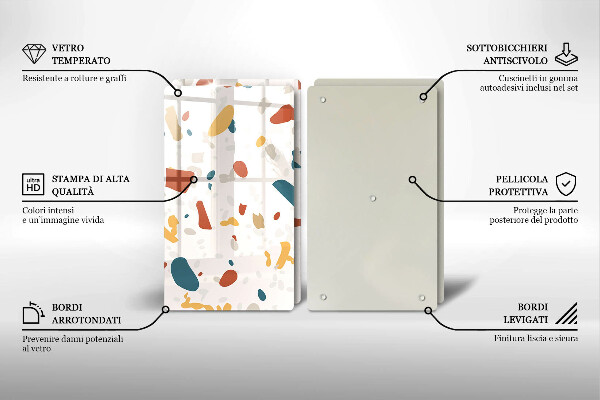 Zaščitna plošča za štedilnik Dekorativna kamenina