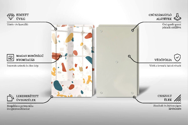 Zaščitna plošča za štedilnik Dekorativna kamenina