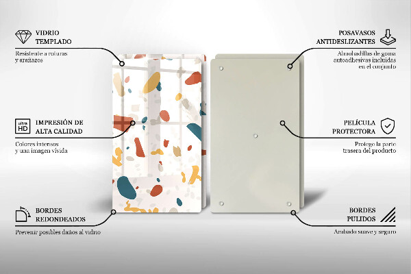 Zaščitna plošča za štedilnik Dekorativna kamenina