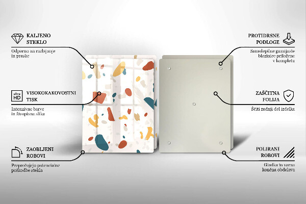 Zaščitna plošča za štedilnik Dekorativna kamenina