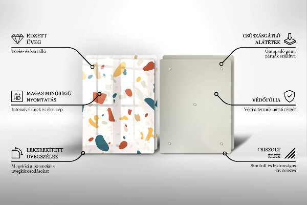 Zaščitna plošča za štedilnik Dekorativna kamenina