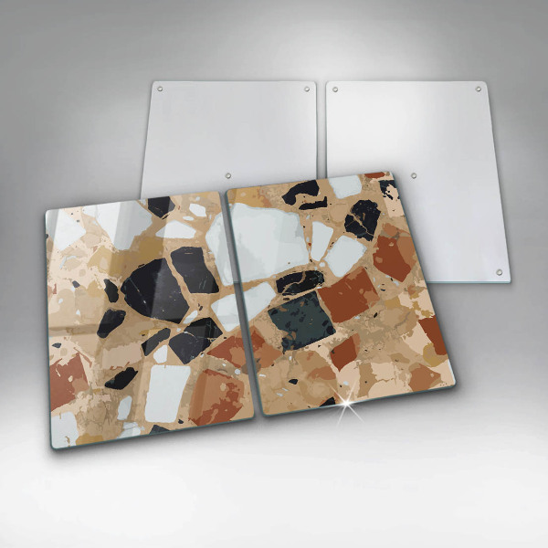 Zaščitna plošča za štedilnik Plošča z okrasnimi kamni