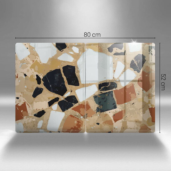 Zaščitna plošča za štedilnik Plošča z okrasnimi kamni