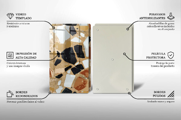 Zaščitna plošča za štedilnik Plošča z okrasnimi kamni