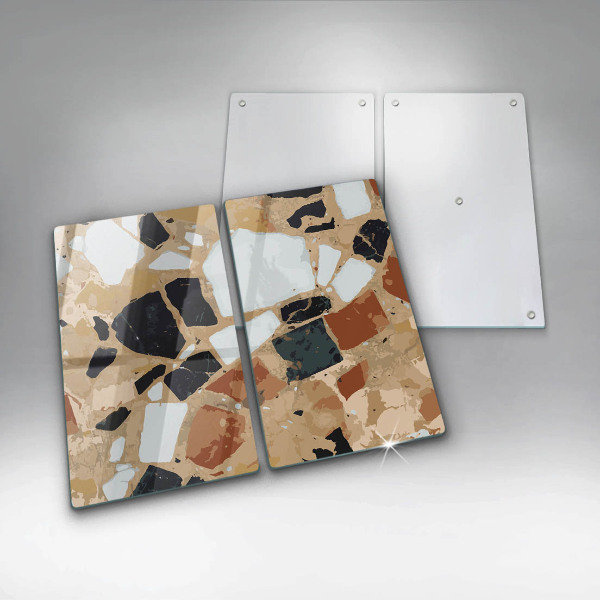 Zaščitna plošča za štedilnik Plošča z okrasnimi kamni